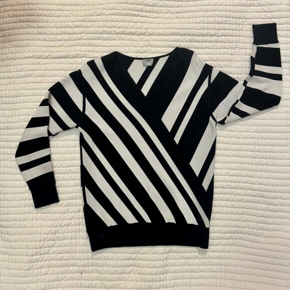 Grey by Jason Wu Oversize Black & White Stripe Sweater – Size Large - Picture 5 of 6